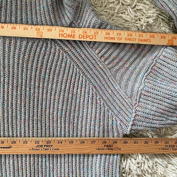 Free People Leo Sweater Silver Gleam Combo XS Oversized - Picture 6 of 16